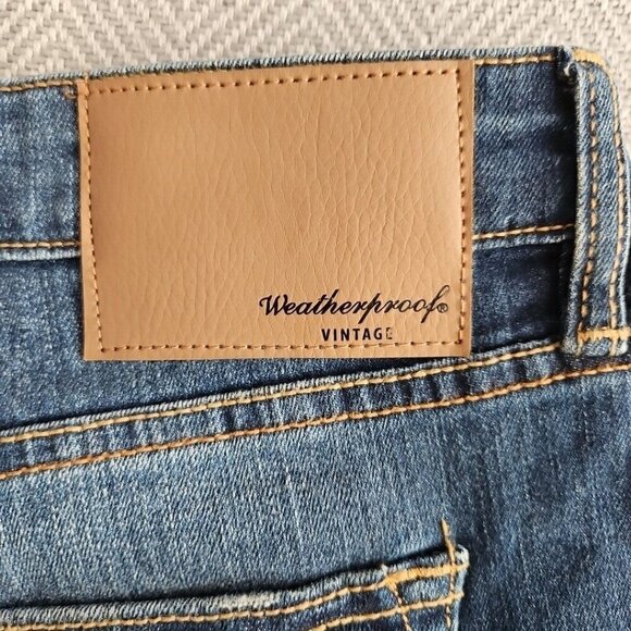 Weatherproof Jeans Men's W36xL30 Vintage Slim Straight Dark Blue Distressed - Picture 6 of 16